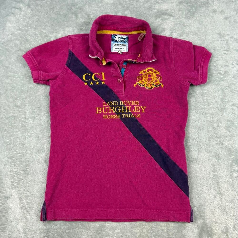 Joules Women's Pink and Purple Polo-shirts